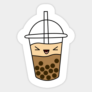 happy milk tea boba Sticker